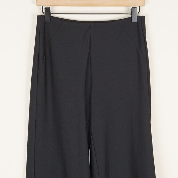 Lysse Black Wide Leg Crop Crochet Crepe Knit Pants Womens Sz S - Picture 2 of 9